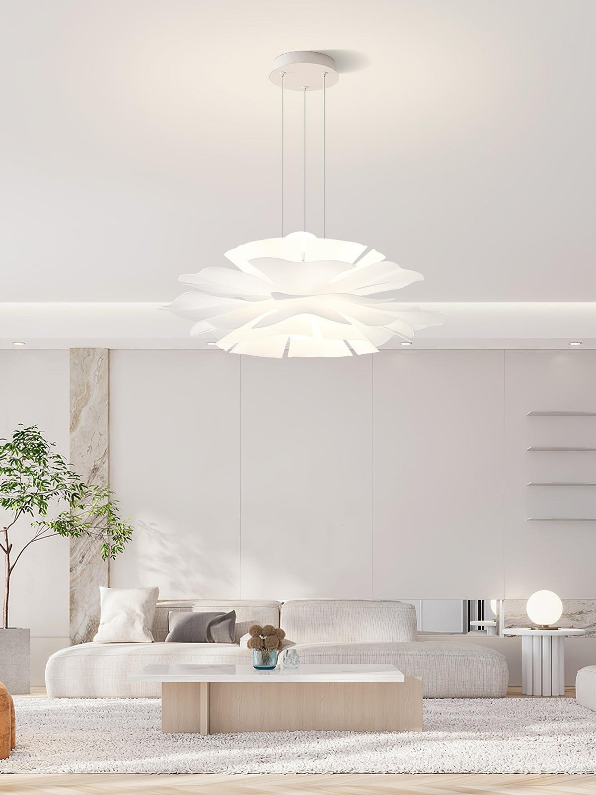 Softfold White Acrylic Pendant