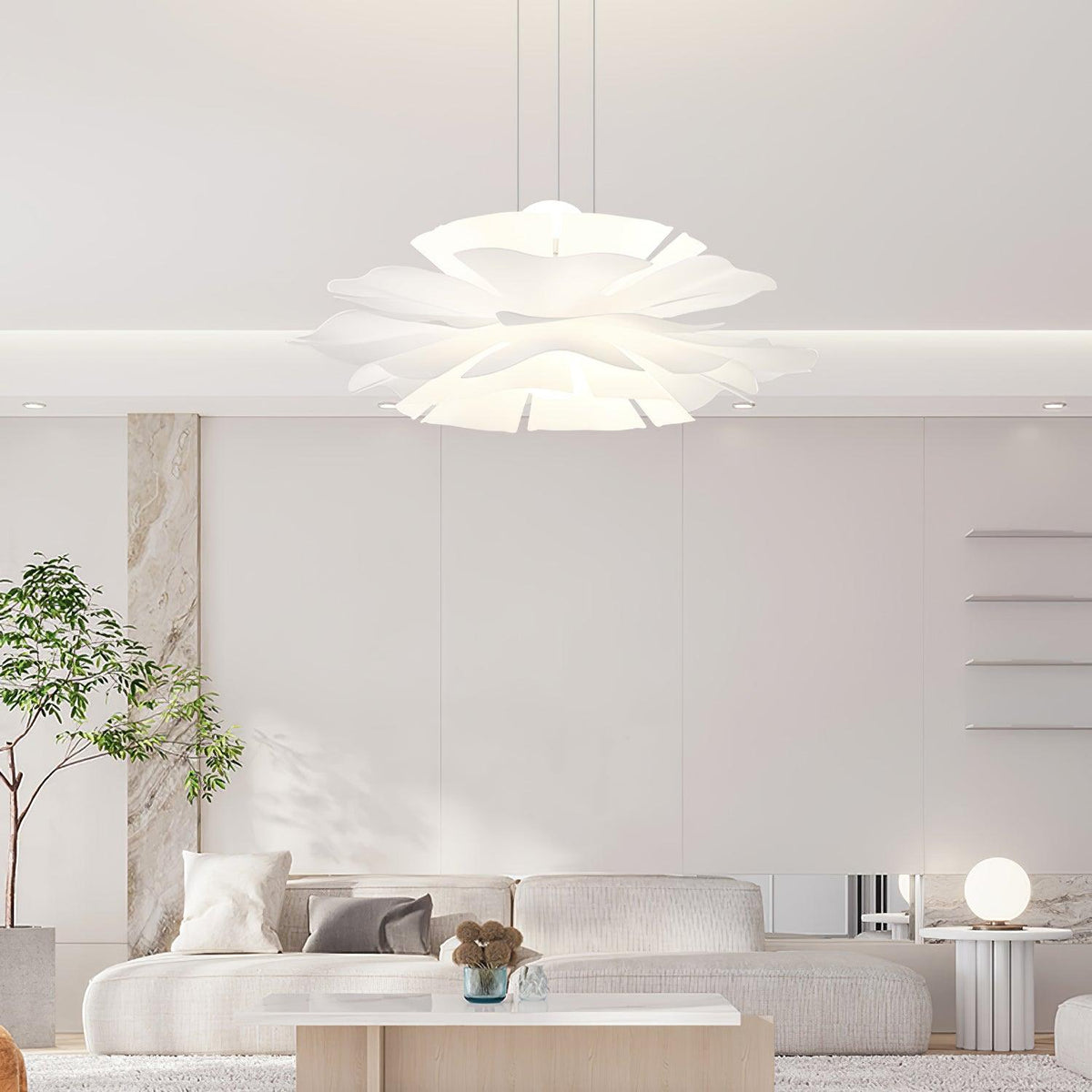 Softfold White Acrylic Pendant