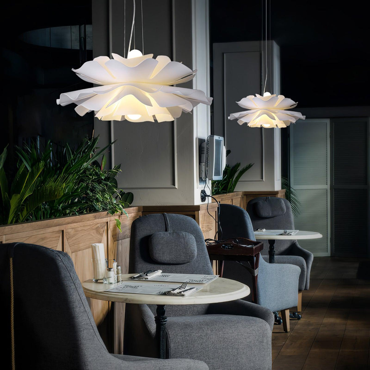 Softfold White Acrylic Pendant