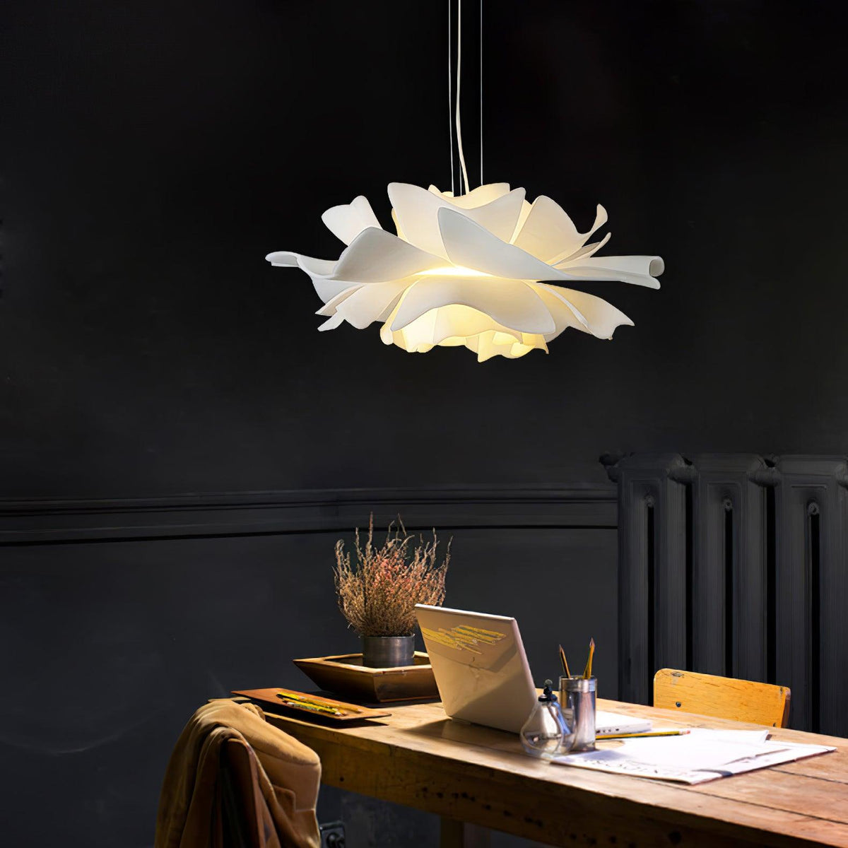 Softfold White Acrylic Pendant