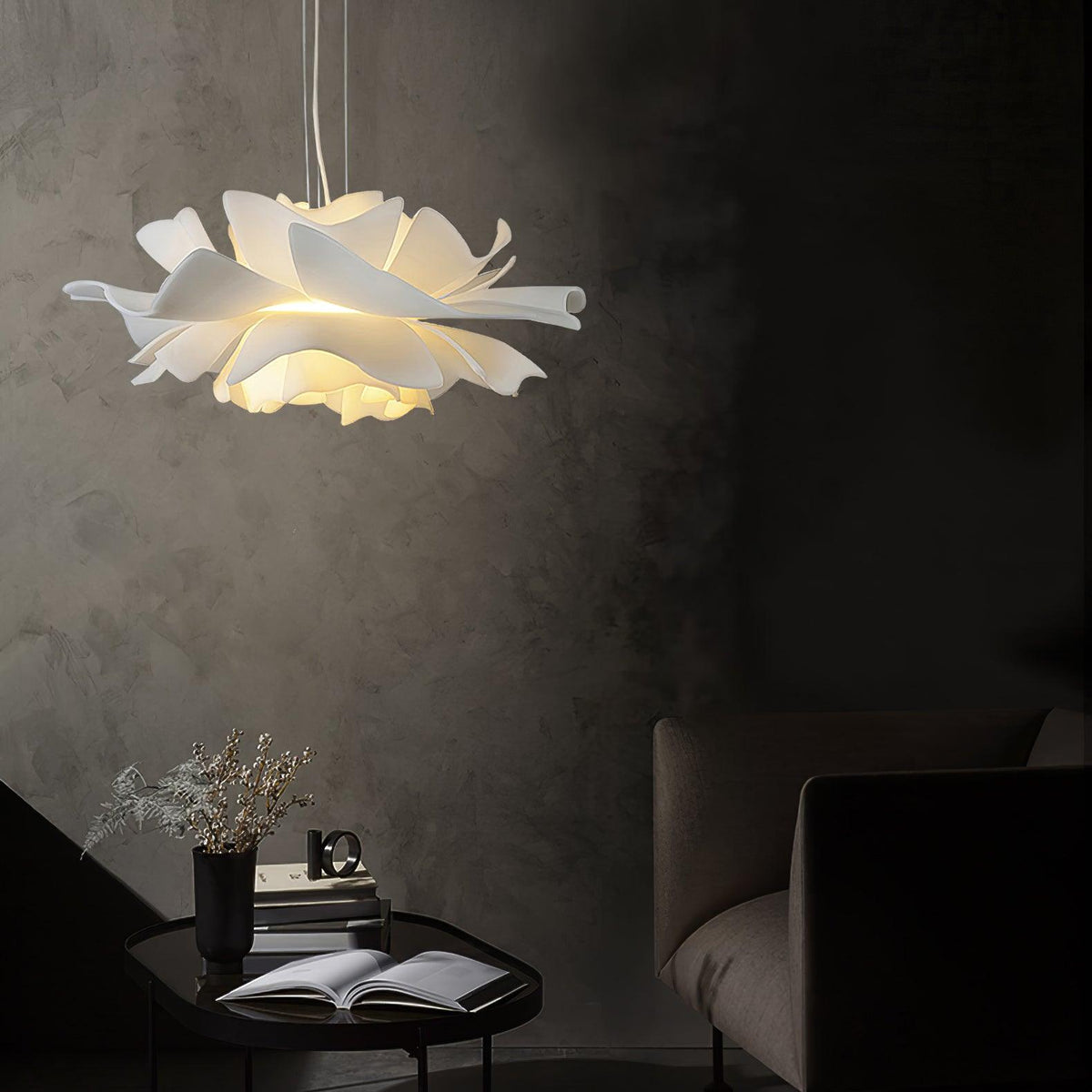 Softfold White Acrylic Pendant