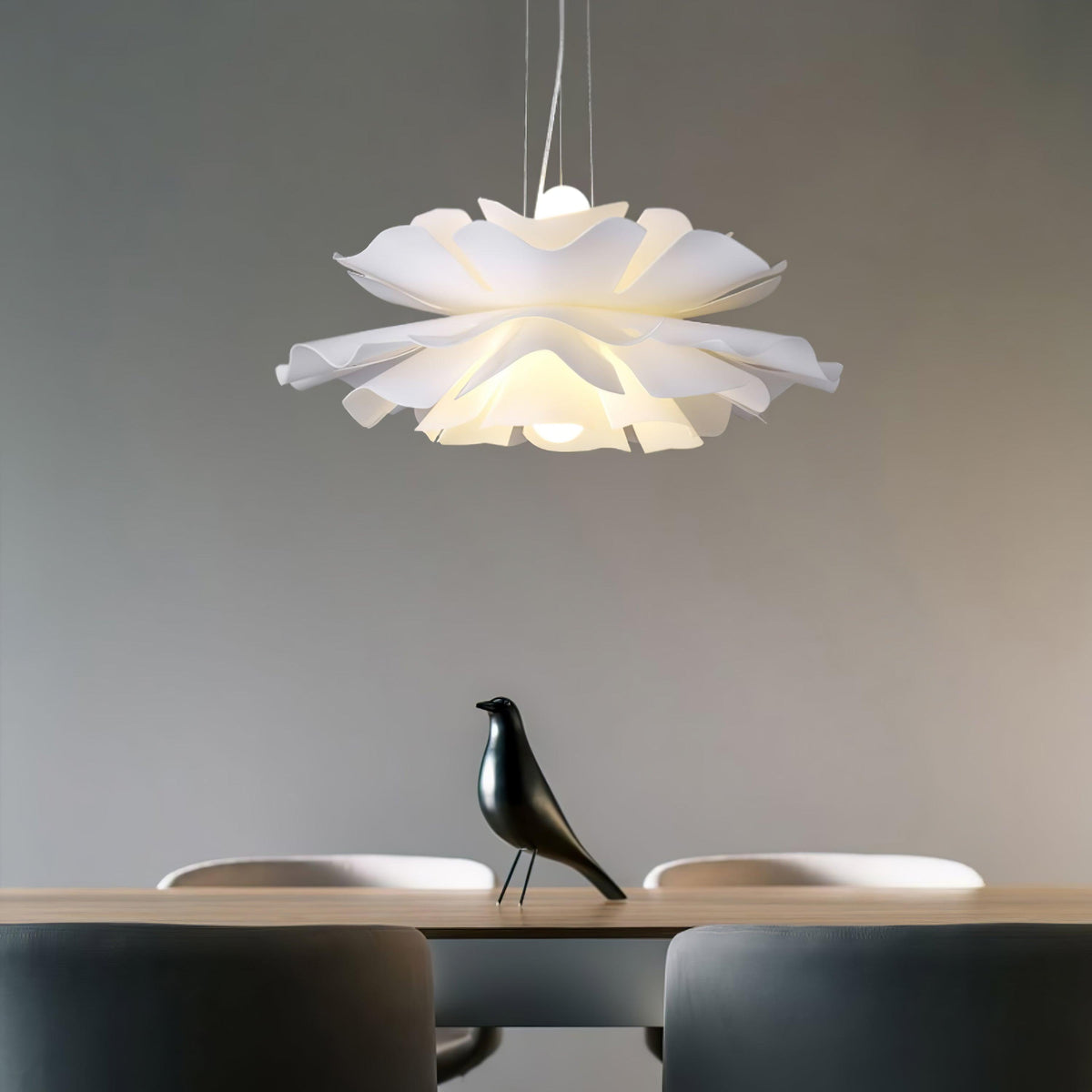 Softfold White Acrylic Pendant
