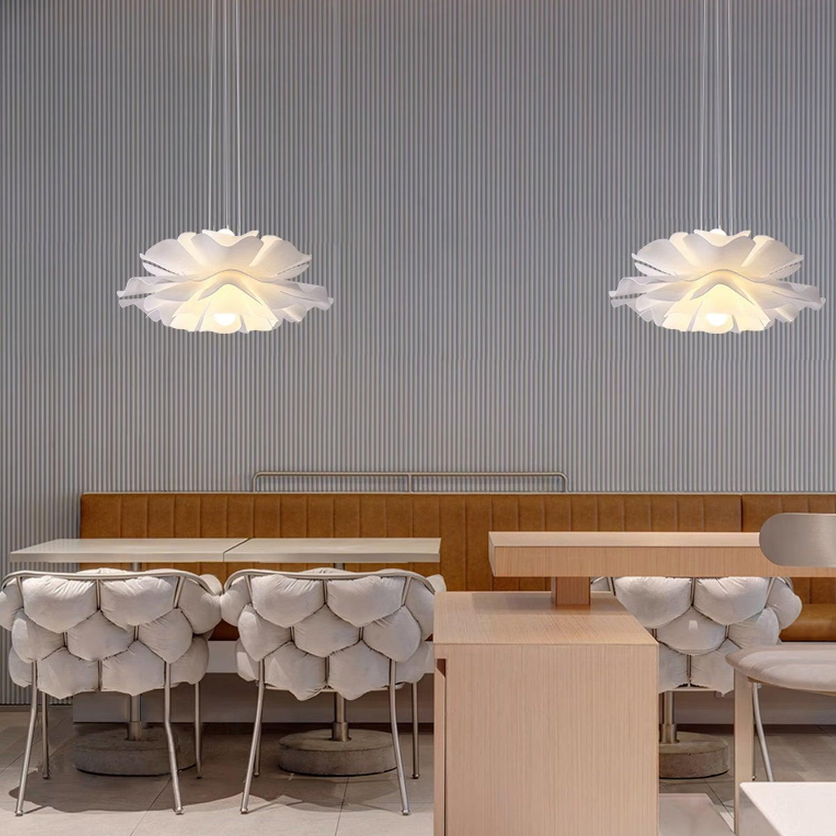 Softfold White Acrylic Pendant