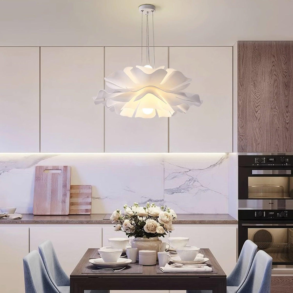 Softfold White Acrylic Pendant