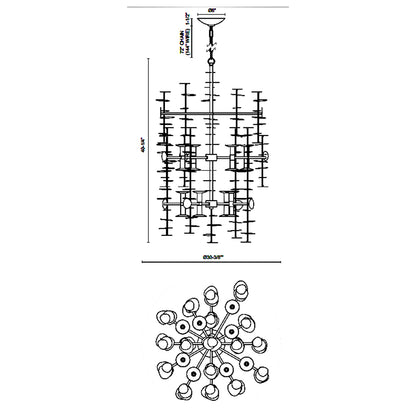 Solara Spire Polished Brass Chandelier
