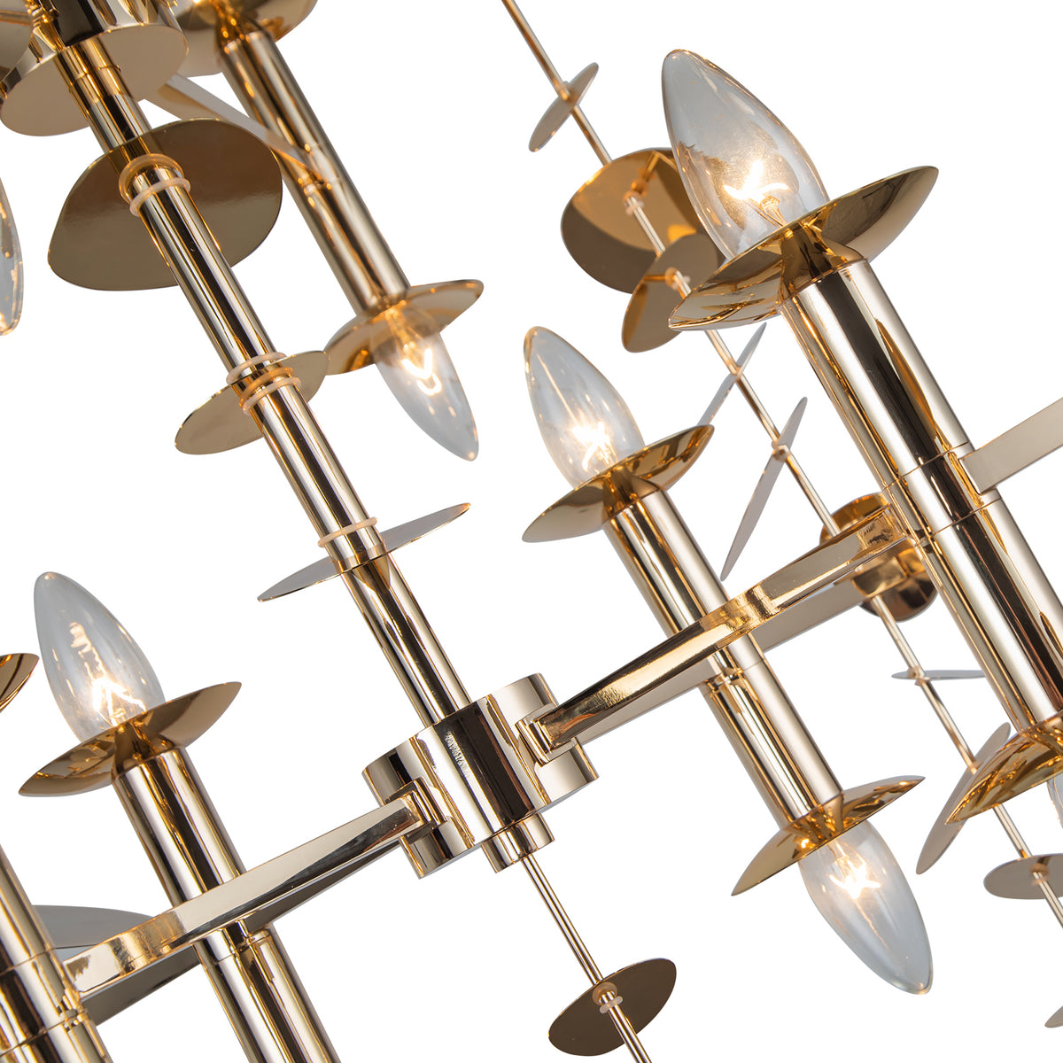 Solara Spire Polished Brass Chandelier