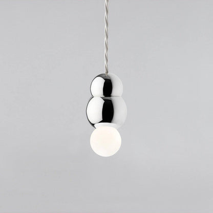 Ball Series Pendant Light ∅ 3.14″ x H 5.03″ / Dia 8cm x H 12.8cm / Chrome / Hanging Cable Pendant light