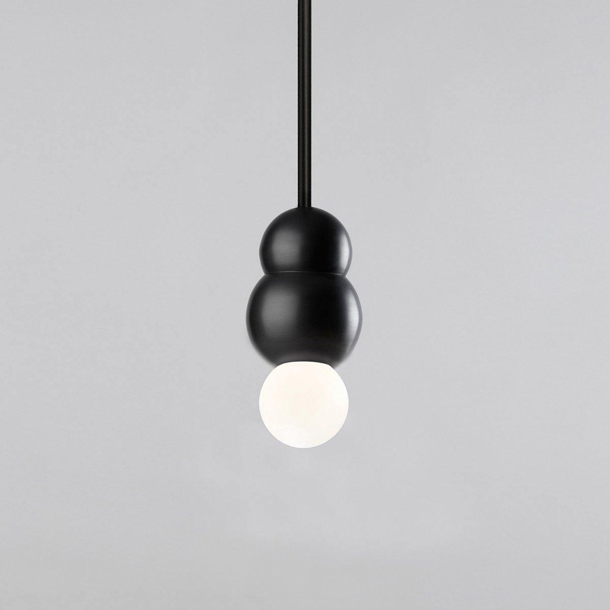 Ball Series Pendant Light ∅ 3.14″ x H 5.03″ / Dia 8cm x H 12.8cm / Black / Suspension Rod Pendant light