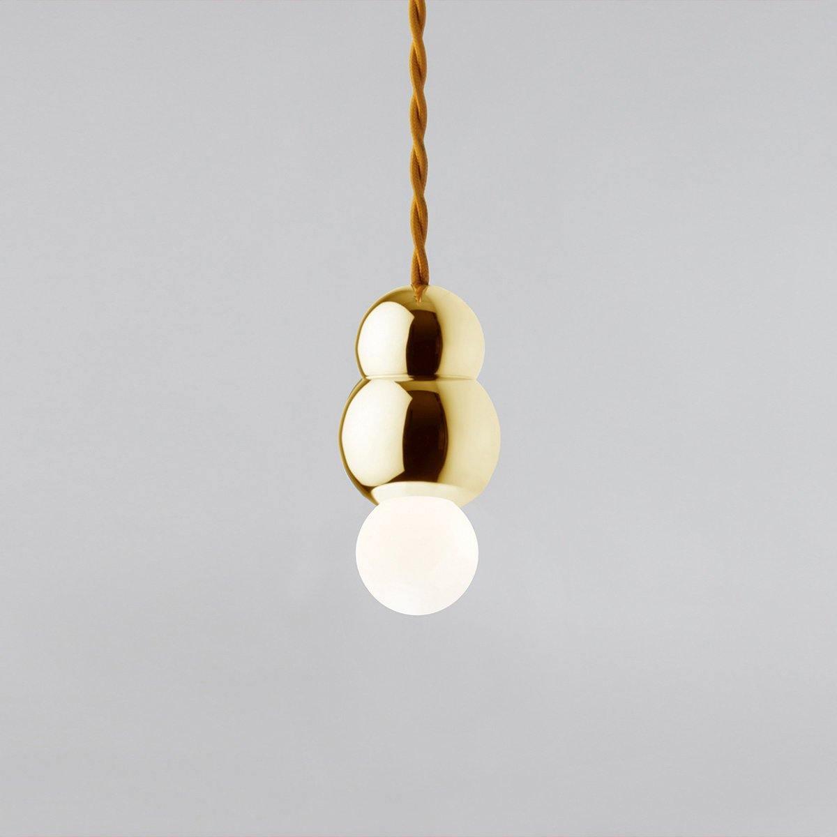 Ball Series Pendant Light ∅ 3.14″ x H 5.03″ / Dia 8cm x H 12.8cm / Gold / Hanging Cable Pendant light