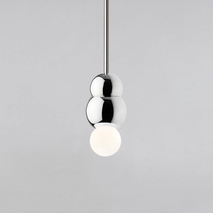 Ball Series Pendant Light ∅ 3.14″ x H 5.03″ / Dia 8cm x H 12.8cm / Chrome / Suspension Rod Pendant light