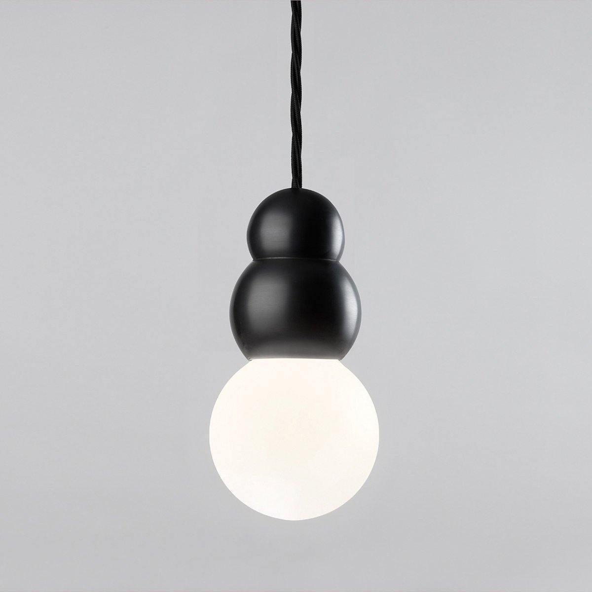 Ball Series Pendant Light ∅ 3.9″ x H 6.81″ / Dia 10cm x H 17.3cm / Black / Hanging Cable Pendant light