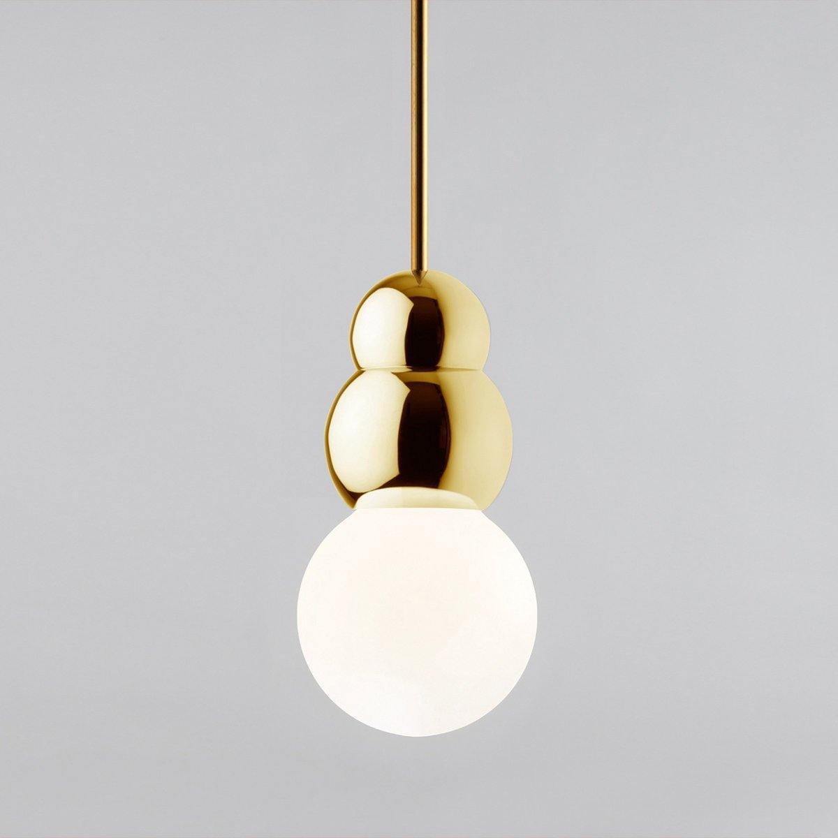 Ball Series Pendant Light ∅ 3.9″ x H 6.81″ / Dia 10cm x H 17.3cm / Gold / Suspension Rod Pendant light