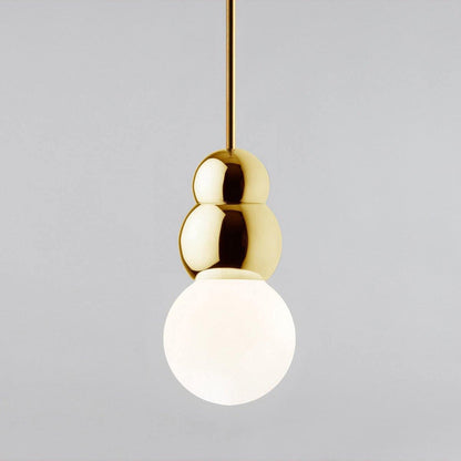 Ball Series Pendant Light ∅ 3.9″ x H 6.81″ / Dia 10cm x H 17.3cm / Gold / Suspension Rod Pendant light