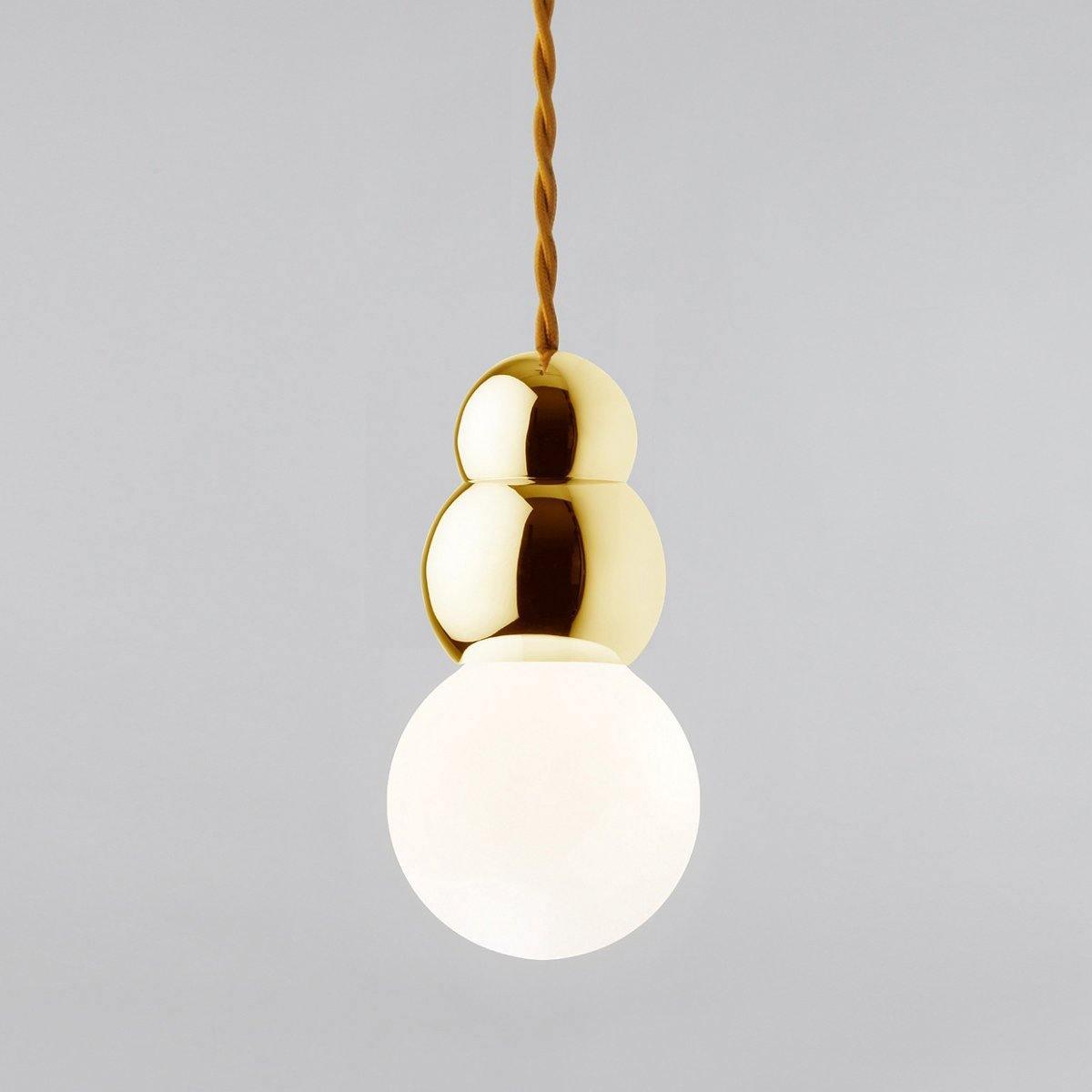 Ball Series Pendant Light ∅ 3.9″ x H 6.81″ / Dia 10cm x H 17.3cm / Gold / Hanging Cable Pendant light