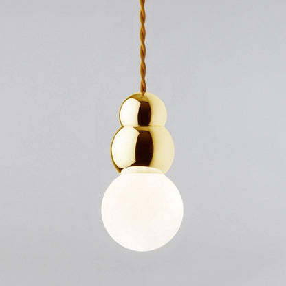 Ball Series Pendant Light ∅ 3.9″ x H 6.81″ / Dia 10cm x H 17.3cm / Gold / Hanging Cable Pendant light