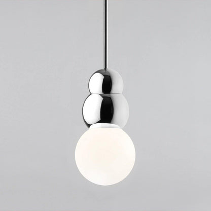 Ball Series Pendant Light ∅ 3.9″ x H 6.81″ / Dia 10cm x H 17.3cm / Chrome / Suspension Rod Pendant light