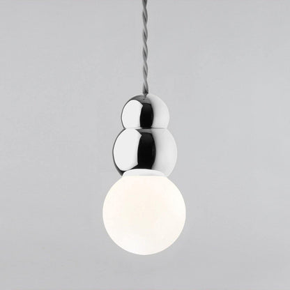 Ball Series Pendant Light ∅ 3.9″ x H 6.81″ / Dia 10cm x H 17.3cm / Chrome / Hanging Cable Pendant light