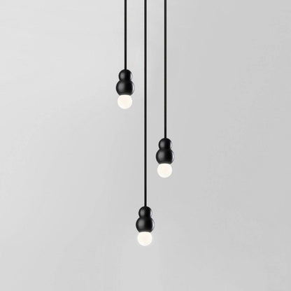 Ball Series Pendant Light 3heads ∅ 3.14″ x H 5.03″ / Dia 8cm x H 12.8cm / Black / Suspension Rod Pendant light