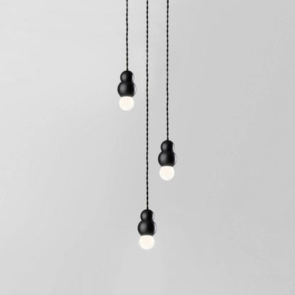 Ball Series Pendant Light 3heads ∅ 3.14″ x H 5.03″ / Dia 8cm x H 12.8cm / Black / Hanging Cable Pendant light