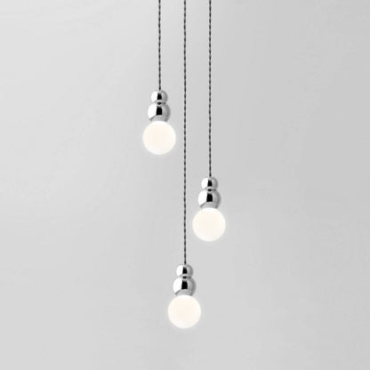 Ball Series Pendant Light 3heads ∅ 3.9″ x H 6.81″ / Dia 10cm x H 17.3cm / Chrome / Hanging Cable Pendant light