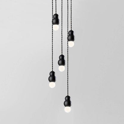 Ball Series Pendant Light 5heads ∅ 3.14″ x H 5.03″ / Dia 8cm x H 12.8cm / Black / Hanging Cable Pendant light