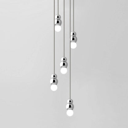 Ball Series Pendant Light 5heads ∅ 3.14″ x H 5.03″ / Dia 8cm x H 12.8cm / Chrome / Suspension Rod Pendant light