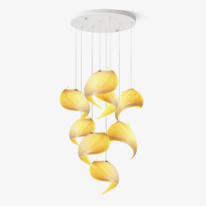 Spiravelle Wood Shell Multi-Light Pendant