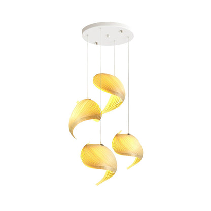 Spiravelle Wood Shell Multi-Light Pendant