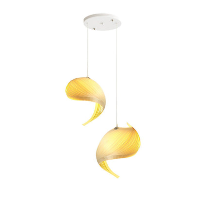 Spiravelle Wood Shell Multi-Light Pendant