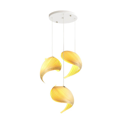 Spiravelle Wood Shell Multi-Light Pendant