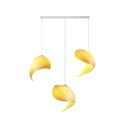 Spiravelle Wood Shell Multi-Light Pendant
