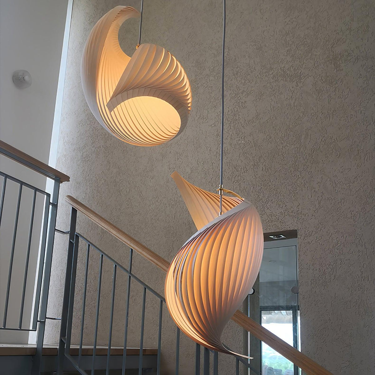 Spiravelle Wood Shell Multi-Light Pendant