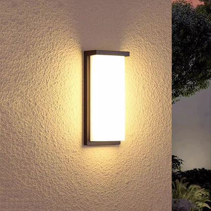 Square Waterproof Outdoor LED Wall Light / White Light / A 18W