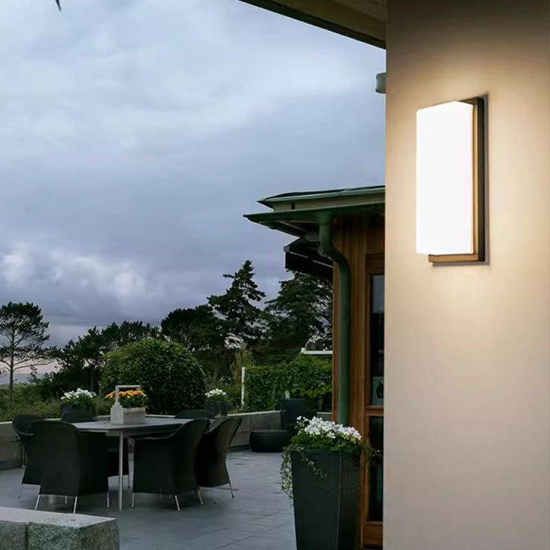 Square Waterproof Outdoor LED Wall Light / White Light / B 18W