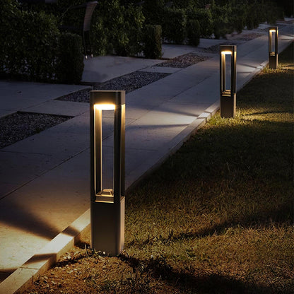 Stanchion Black LED Garden Light