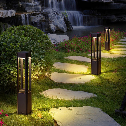 Stanchion Black LED Garden Light