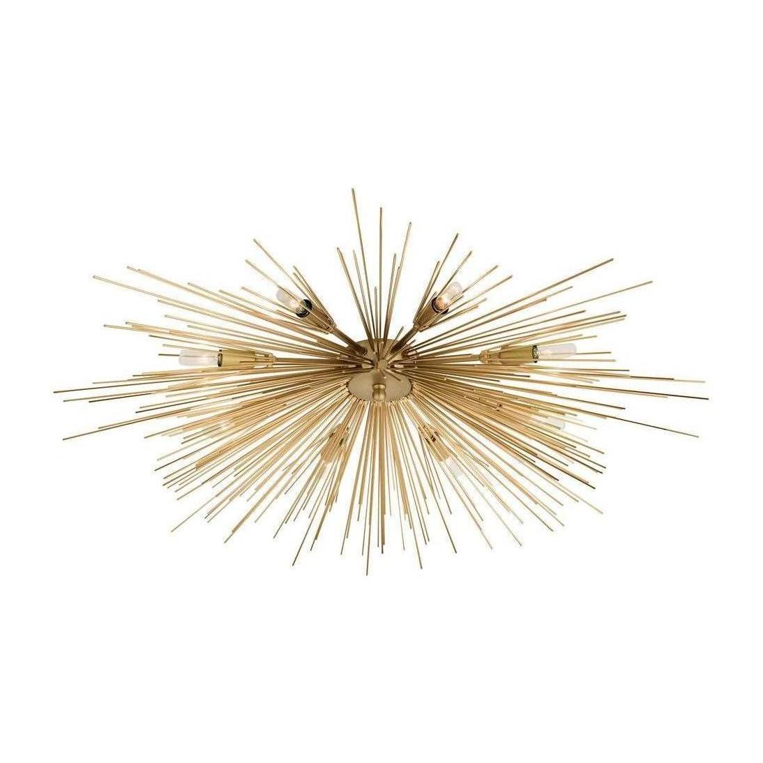 Starburst Globe Eight-Light Flush Mount