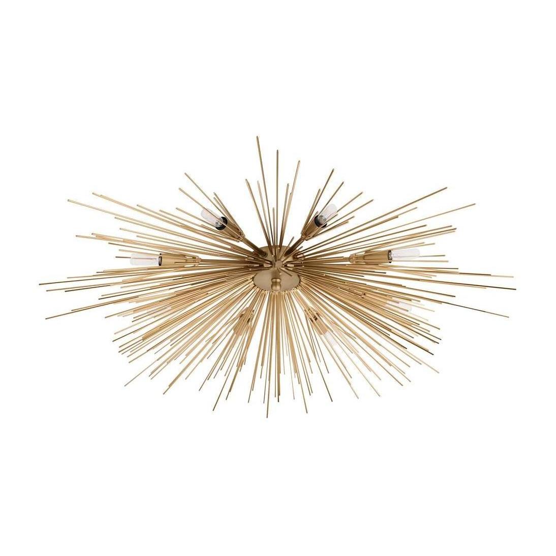 Starburst Globe Eight-Light Flush Mount