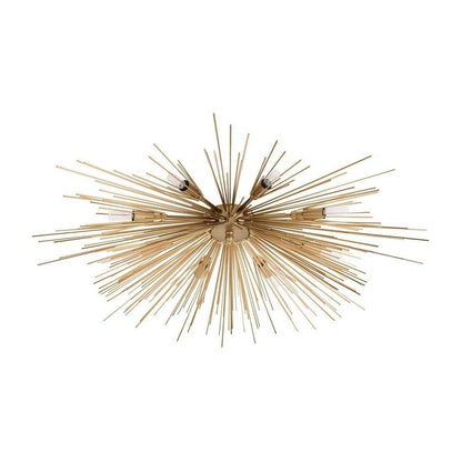 Starburst Globe Eight-Light Flush Mount