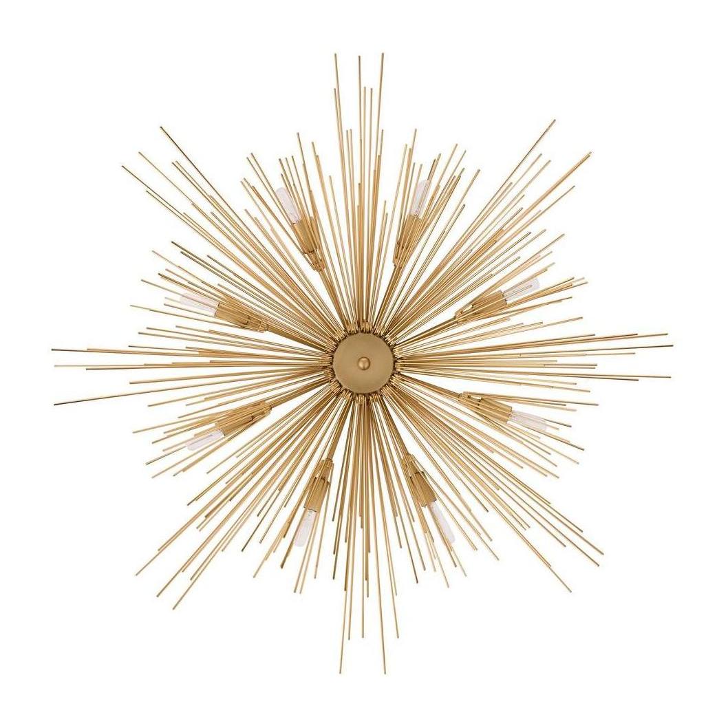 Starburst Globe Eight-Light Flush Mount