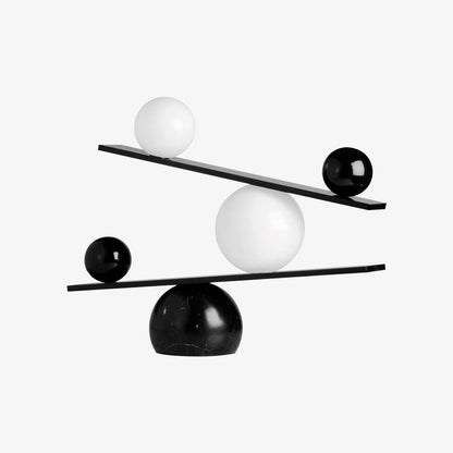 Static Spheres Black Gold Marble Table Lamp
