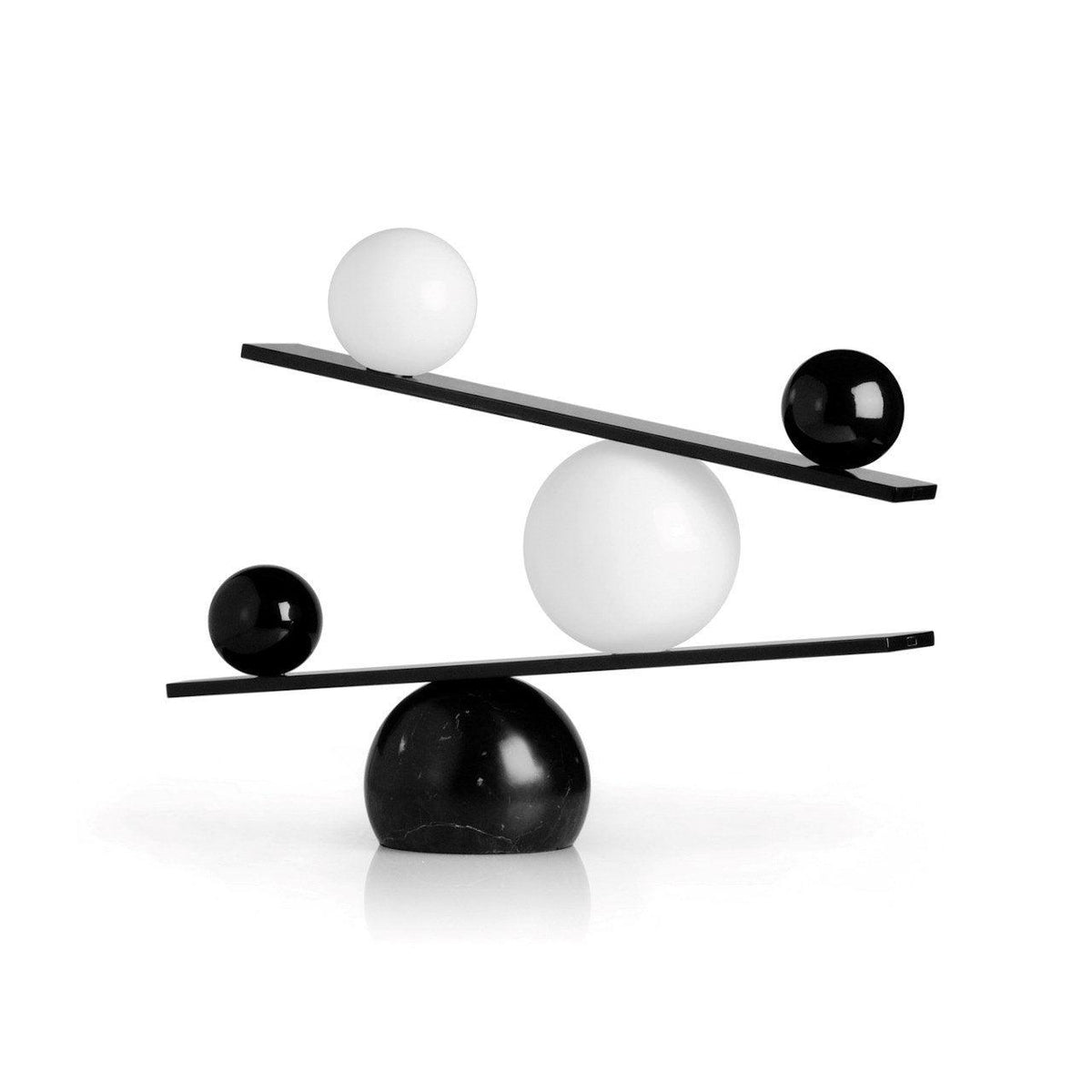 Static Spheres Black Gold Marble Table Lamp