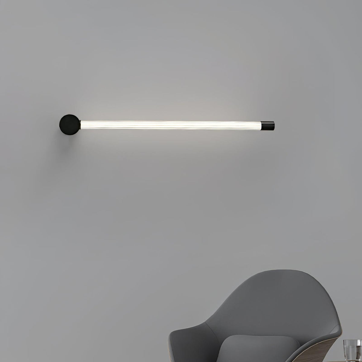 Strake Black Brass LED Wall Light