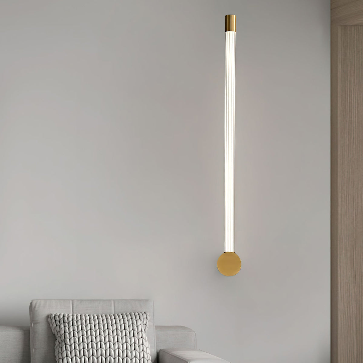 Strake Black Brass LED Wall Light