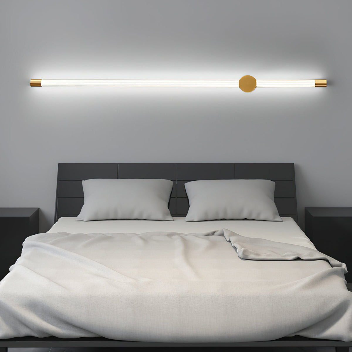 Strake Black Brass LED Wall Light
