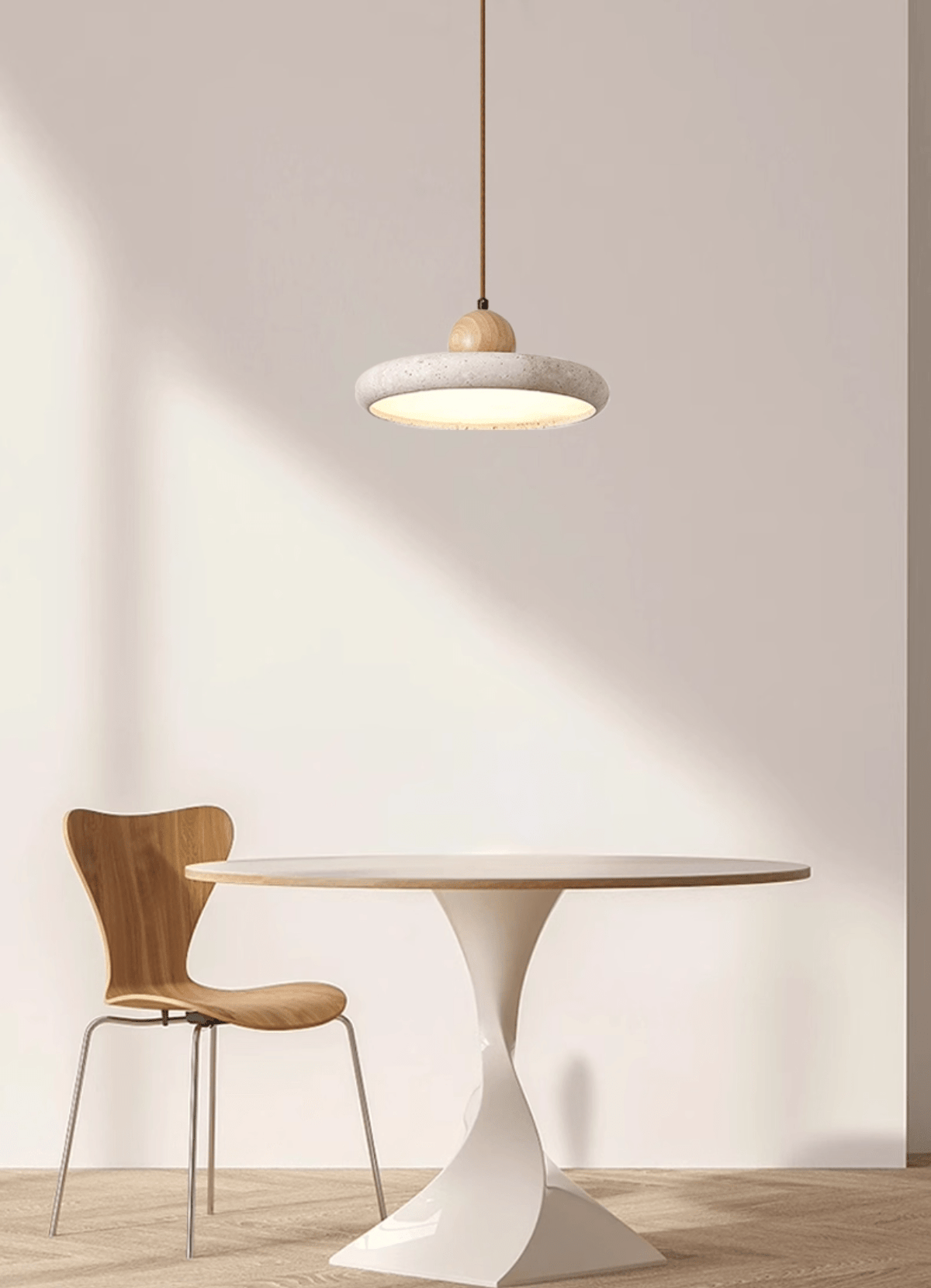 Stratawood Travertine LED Pendant