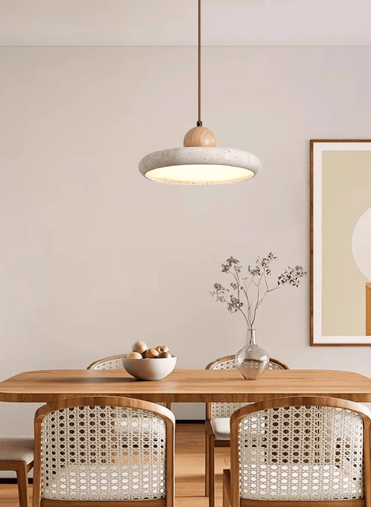 Stratawood Travertine LED Pendant