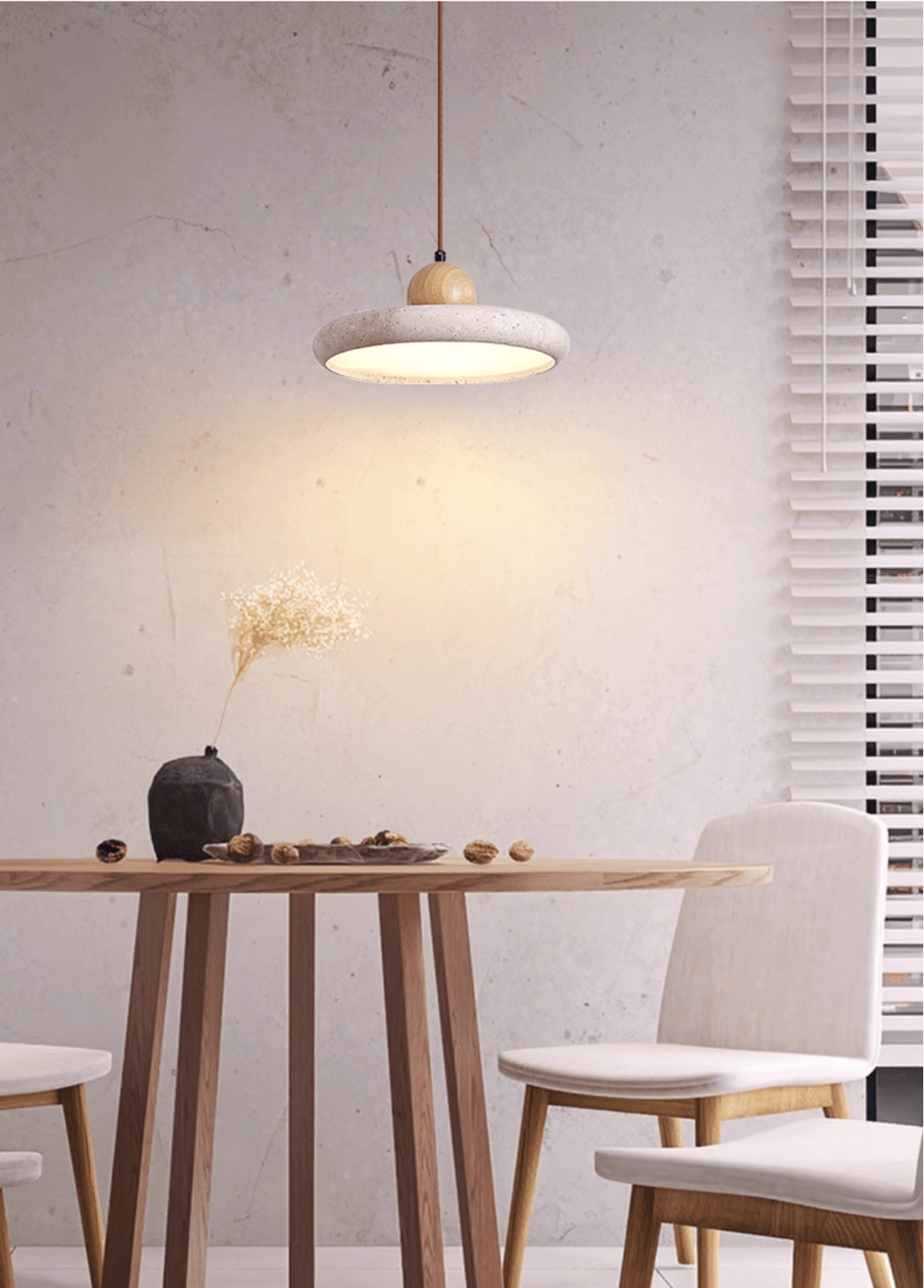 Stratawood Travertine LED Pendant
