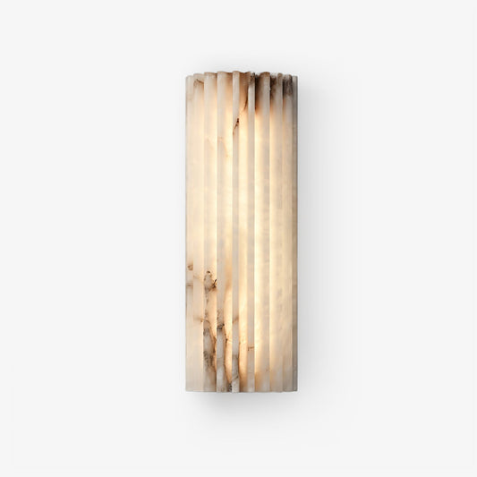 Striaform White Alabaster Wall Light