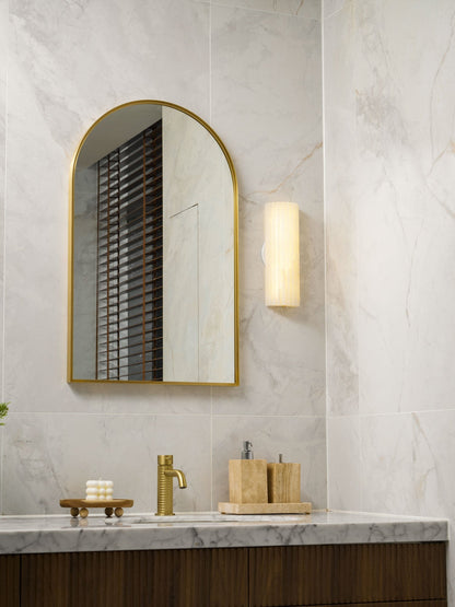 Striaform White Alabaster Wall Light